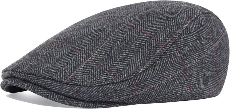 STARANCE 2 Pack Newsboy Hats for Men Wool Blend Ivy Driving Flat Cap - Image 5